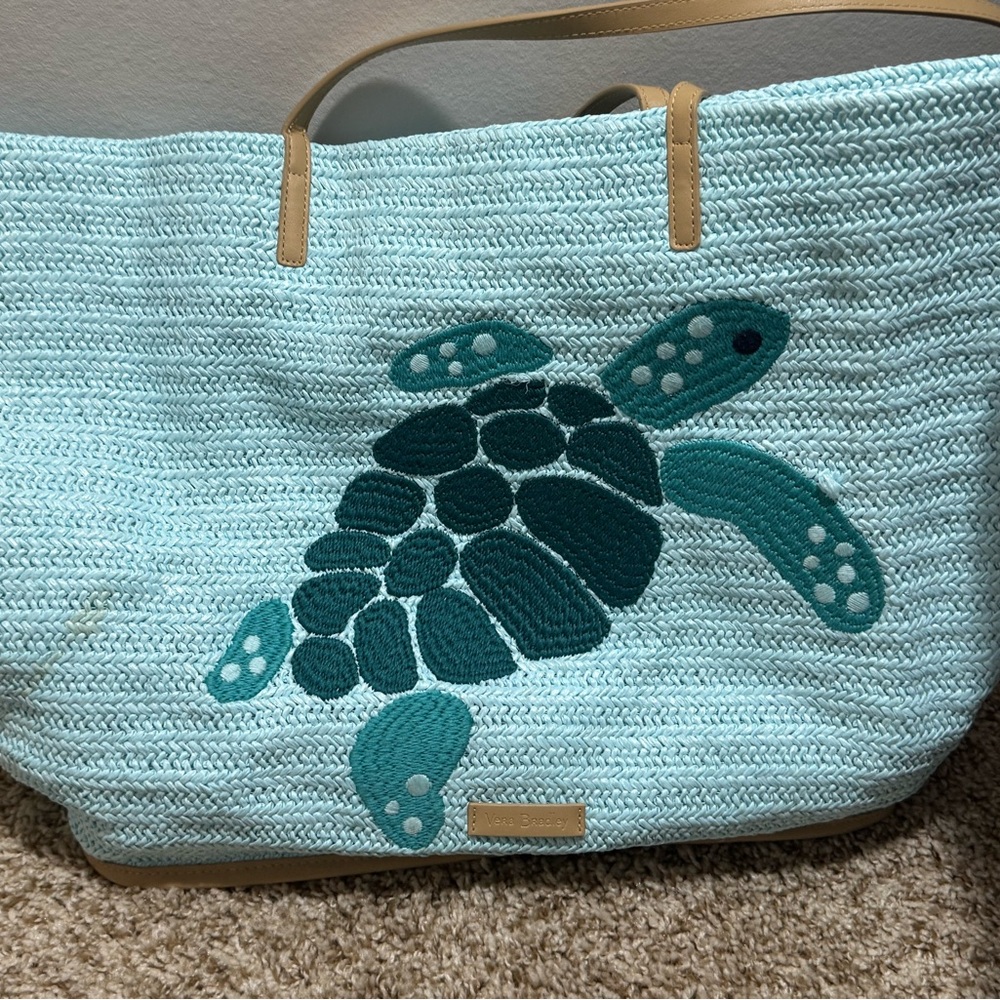 Aqua Turtle Design Vera Bradley Tote Bag
